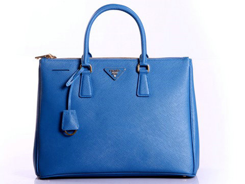 2014 Prada saffiano calfskin tote bag BN1786 lake blue